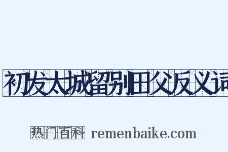 初发太城留别田父反义词是什么意思的图片